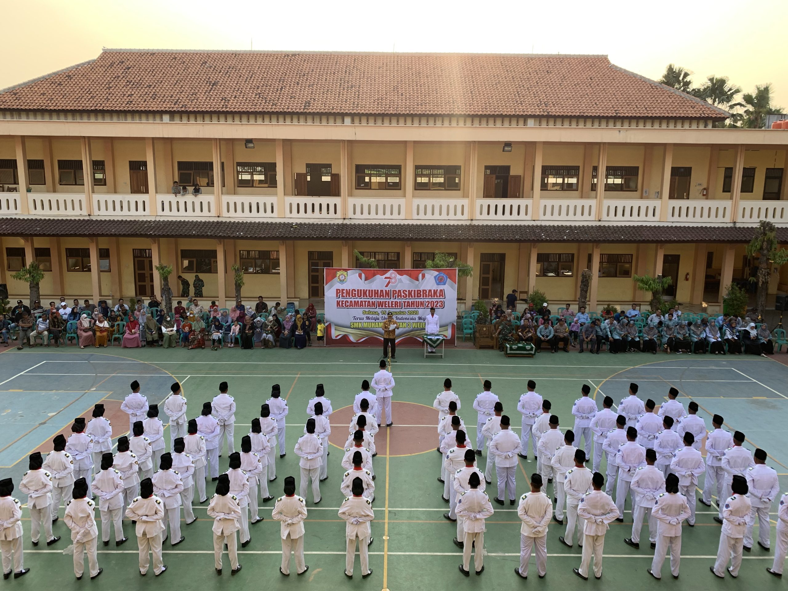 Pengukuhan Pasukan Pengibar Bendera Merah Putih (PASKIBRA) SMK Muga Weleri Kecamatan Weleri Tahun 2023